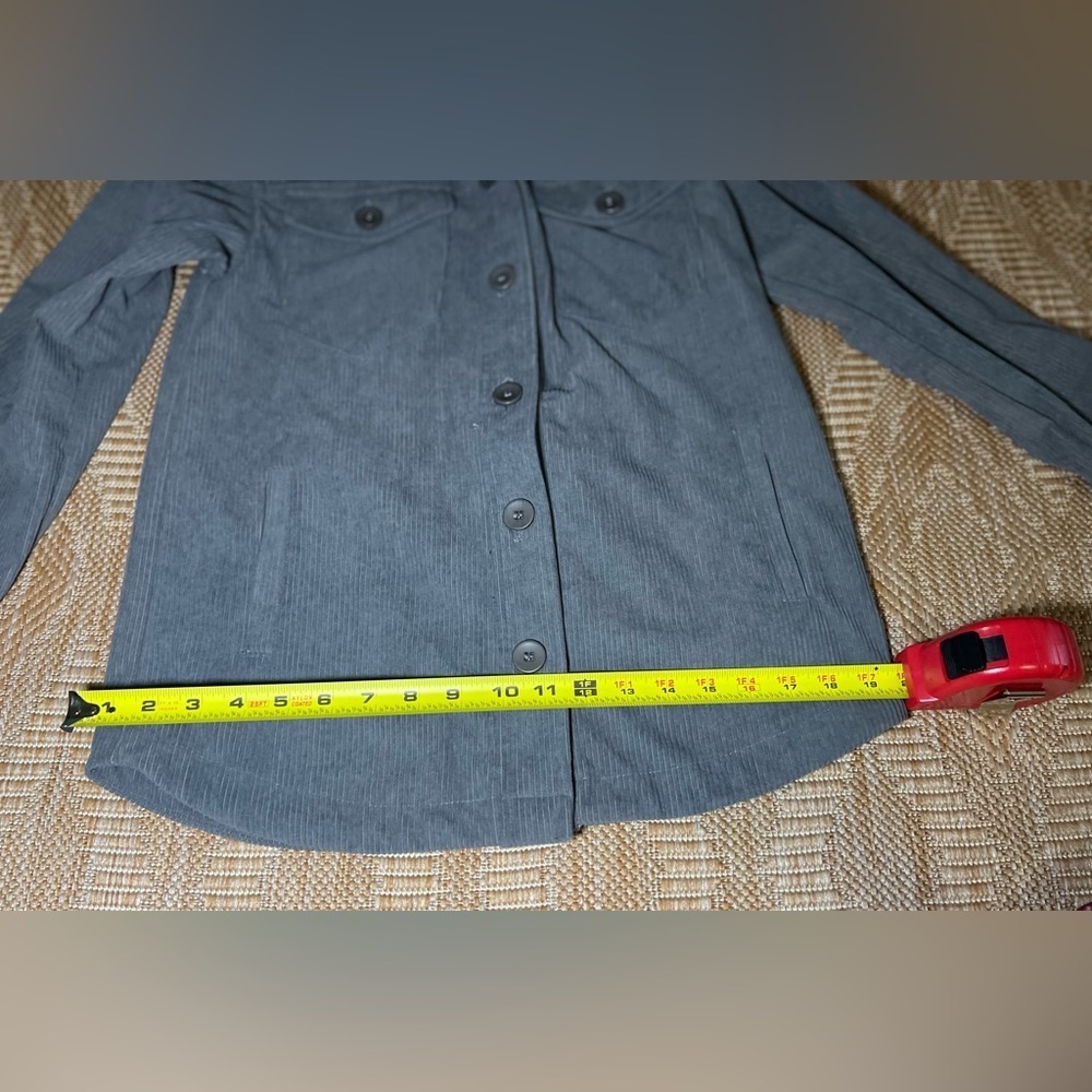 Anthropologie Avec Les Filles Women's Gray Corduroy Oversized Shacket,Size XS - Picture 7 of 8